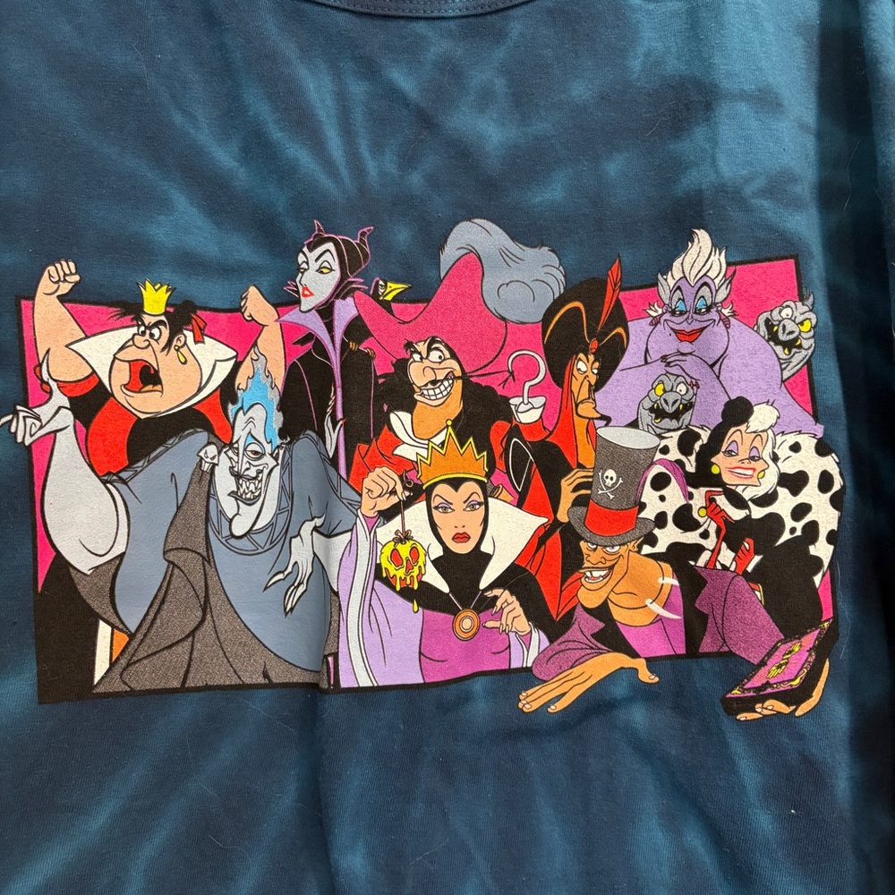 Hot Topic Disney‎ Villains Tie Dye Tank Top Womens 0 XL Theme Park Vacation NWT - Picture 2 of 8